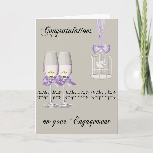 Congratulations On Engagement Greeting Cards (Front)