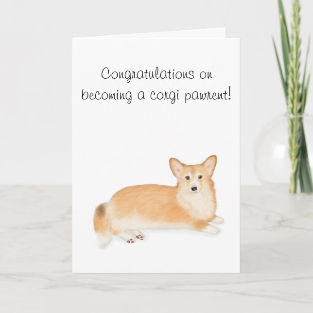 Congratulations on getting a corgi card (Front)