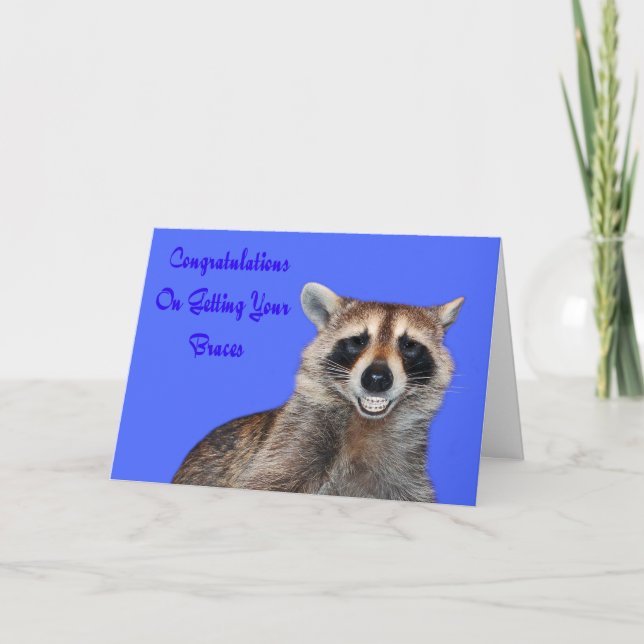 Congratulations On Getting Braces Greeting Card (Front)