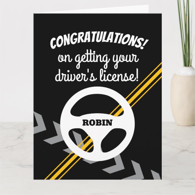 Congratulations on getting your driver's license card (Front)