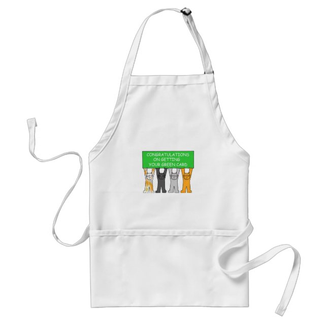 Congratulations on Getting your Green Card Standard Apron (Front)