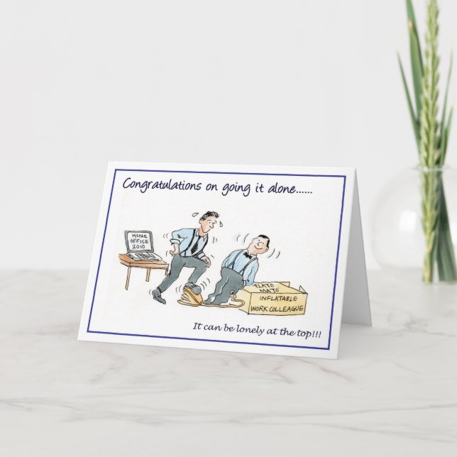 Congratulations on going it alone... card (Front)