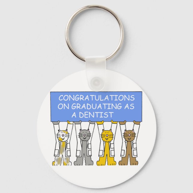 Congratulations on Graduating as a Dentist Keychain (Front)