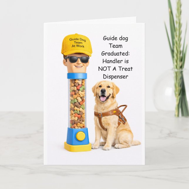 “Congratulations on Graduating as a Guide Dog Team Card (Front)