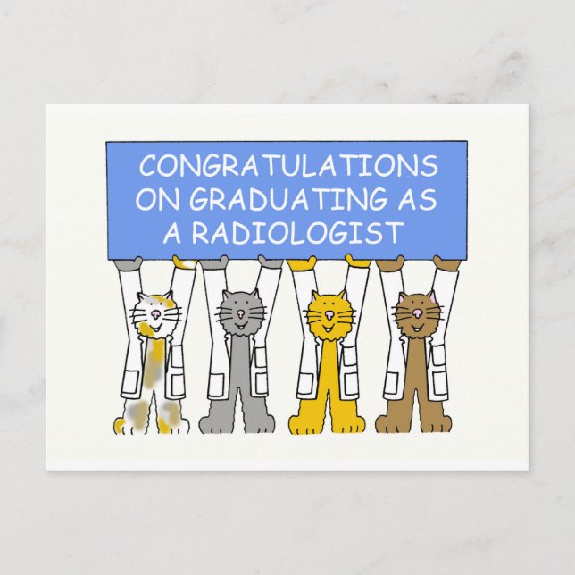 Congratulations on Graduating as a Radiologist Postcard (Front)