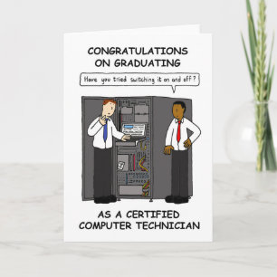 Congratulations on Graduating  Computer Technician Card