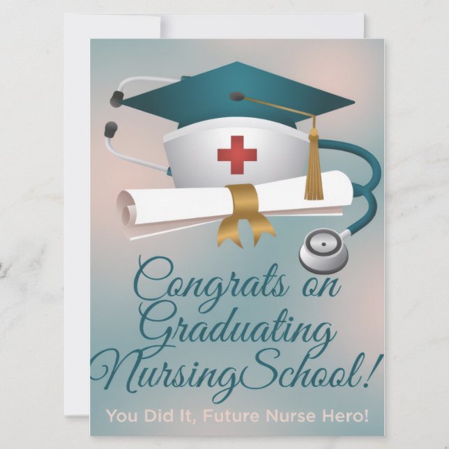 Congratulations on Graduating Nursing School Card (Front)