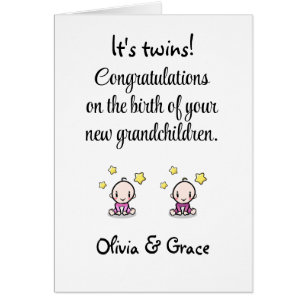 Congratulations On Grandchildren, Twin Girls