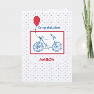 Congratulations on Learning to Ride Bike, Custom P Card