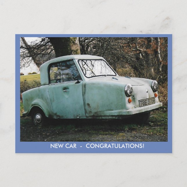 Congratulations On New Car Postcard (Front)