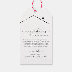 Congratulations on New Home Realtor Gift Tag