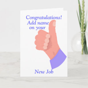 Congratulations on New Job customize Card