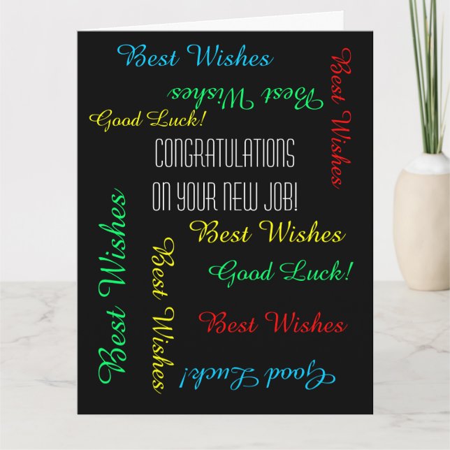 Congratulations on New Job from All of Us, JUMBO Card (Front)