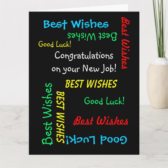 Congratulations on New Job, from All of Us, JUMBO Card (Front)