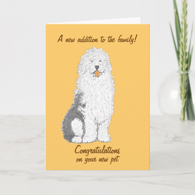 Congratulations on new pet cards, customize card (Front)
