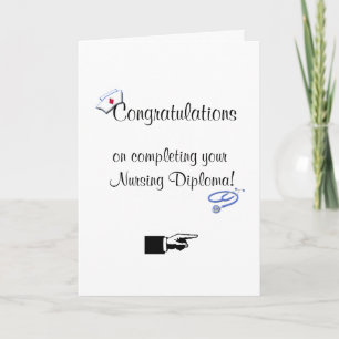 Congratulations on Nursing Diploma-Humour Card