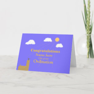 Congratulations on Ordination customize add name Card