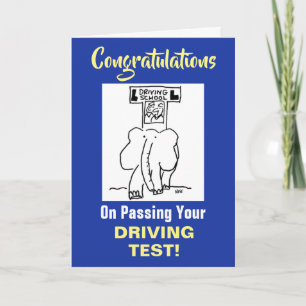 Congratulations on Passing Driving Test Card