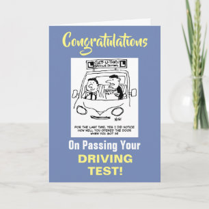 Congratulations on Passing Driving Test Card