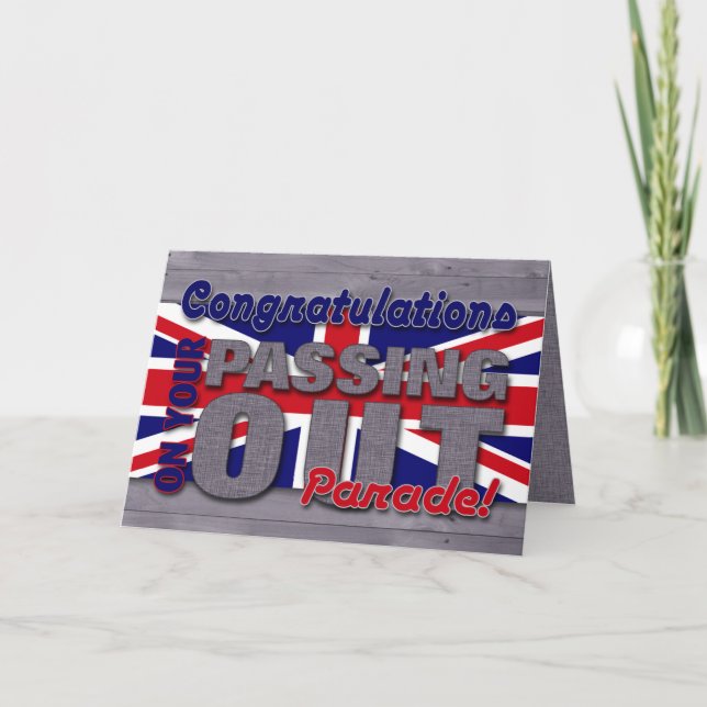 Congratulations on Passing Out Parade, Union Jack Card (Front)