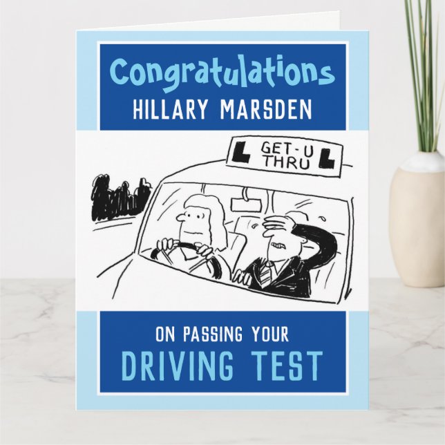 Congratulations on Passing Your Driving Test Card (Front)
