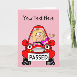 Congratulations on Passing Your Driving Test Card