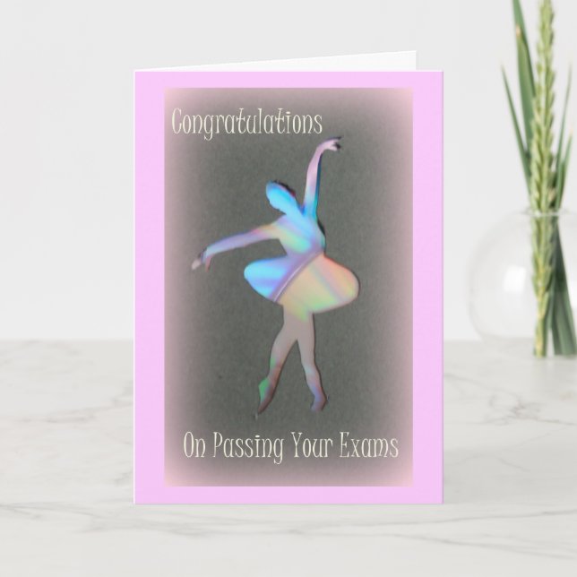 Congratulations on passing your exams. card (Front)