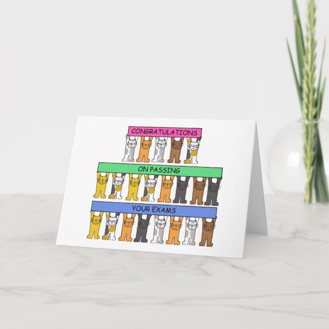 Congratulations on Passing Your Exams. Card (Front)