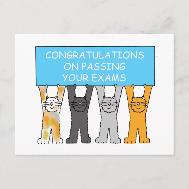 Congratulations on Passing Your Exams. Postcard (Front)