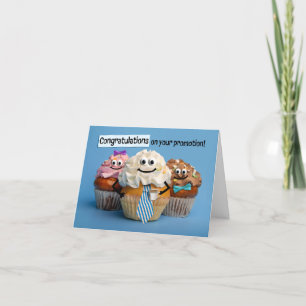 Congratulations on Promotion Office Cupcakes Holiday Card