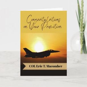 Congratulations on Promotion to Colonel Air Force Card