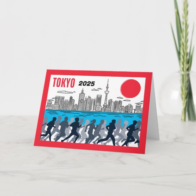Congratulations on Race Running in Tokyo Card (Front)