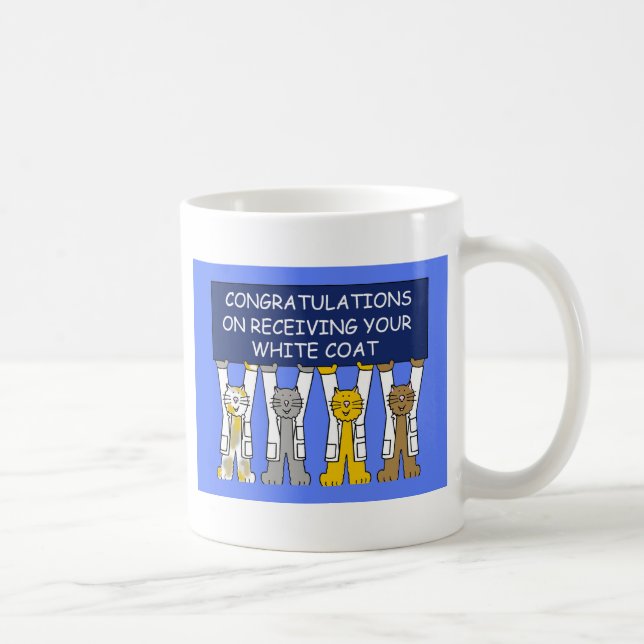 Congratulations on Receiving  White Coat. Coffee Mug (Right)