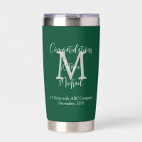 Congratulations on Retirement Monogram Name Green