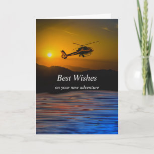 Congratulations on Retirement with Helicopter  Card