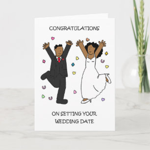 Congratulations on Setting Wedding Date Card