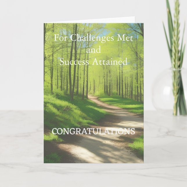 Congratulations on Success Folded  Card (Front)