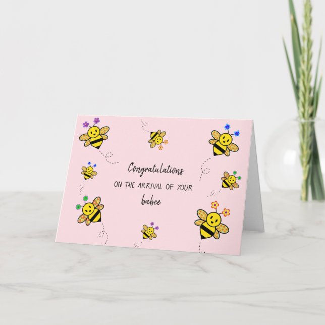 Congratulations on the arrival of your Babee card (Front)