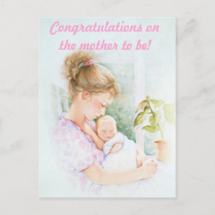 Congratulations on the mother to be postcard