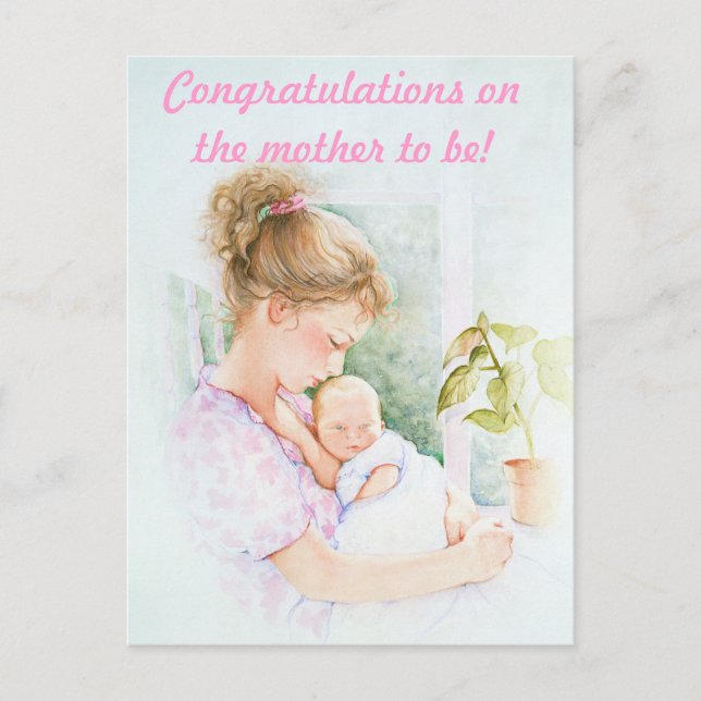 Congratulations on the mother to be postcard (Front)