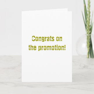 Congratulations on the promotion! card