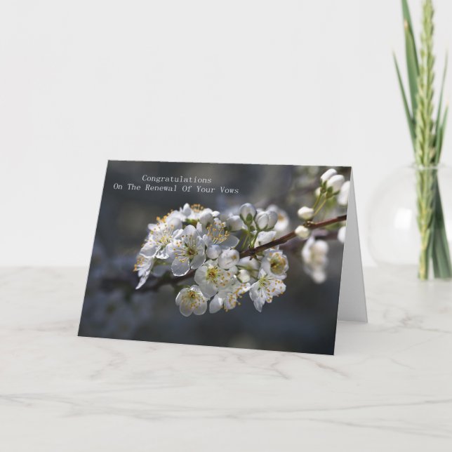 Congratulations On The Renewal Of Your Vows Card (Front)