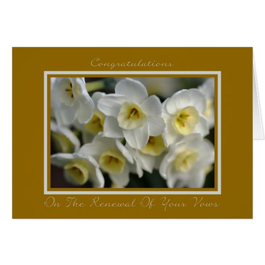 Congratulations On The Renewal Of Your Vows Card