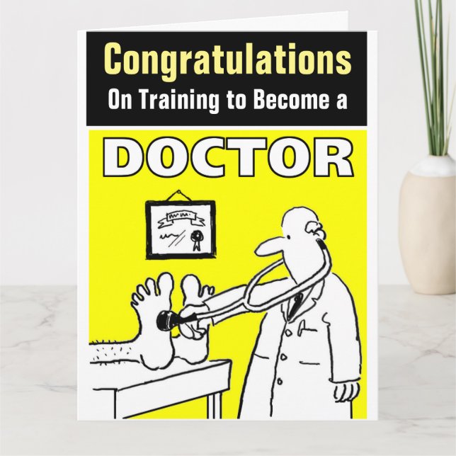 Congratulations on Training to Become a Doctor Card (Front)