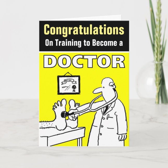 Congratulations on Training to Become a Doctor Card (Front)