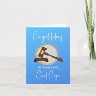 Congratulations on Winning Your Court Case Card