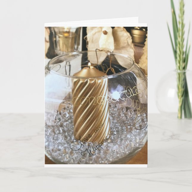 CONGRATULATIONS ON YOUR 1st CHRISTMAS TOGETHER Holiday Card (Front)