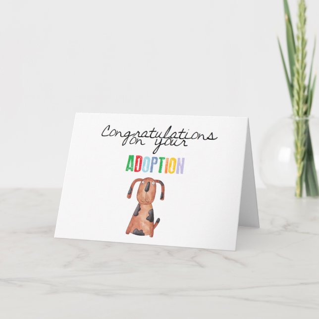 Congratulations on your adoption card (Front)