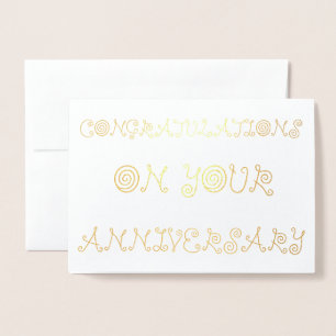 Congratulations on your Anniversary Foil Card