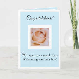 Congratulations on your baby boy card